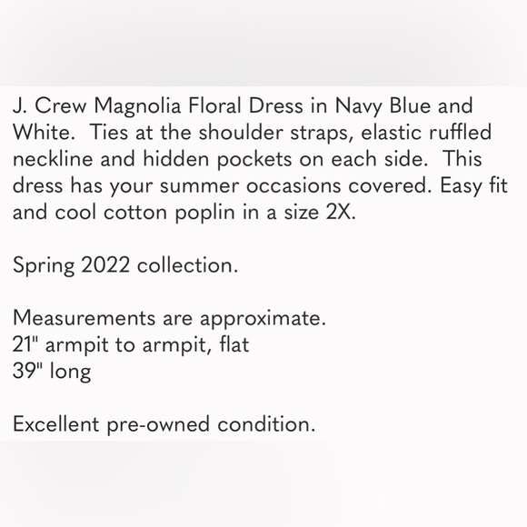 J Crew Tie Shoulder Magnolia Dress - Picture 5 of 8